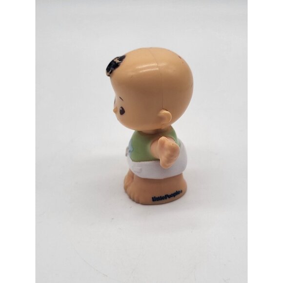 Fisher-Price Little-People Replacement Baby, Green Star Shirt, Blue Rattle GLT76 - Picture 4 of 9